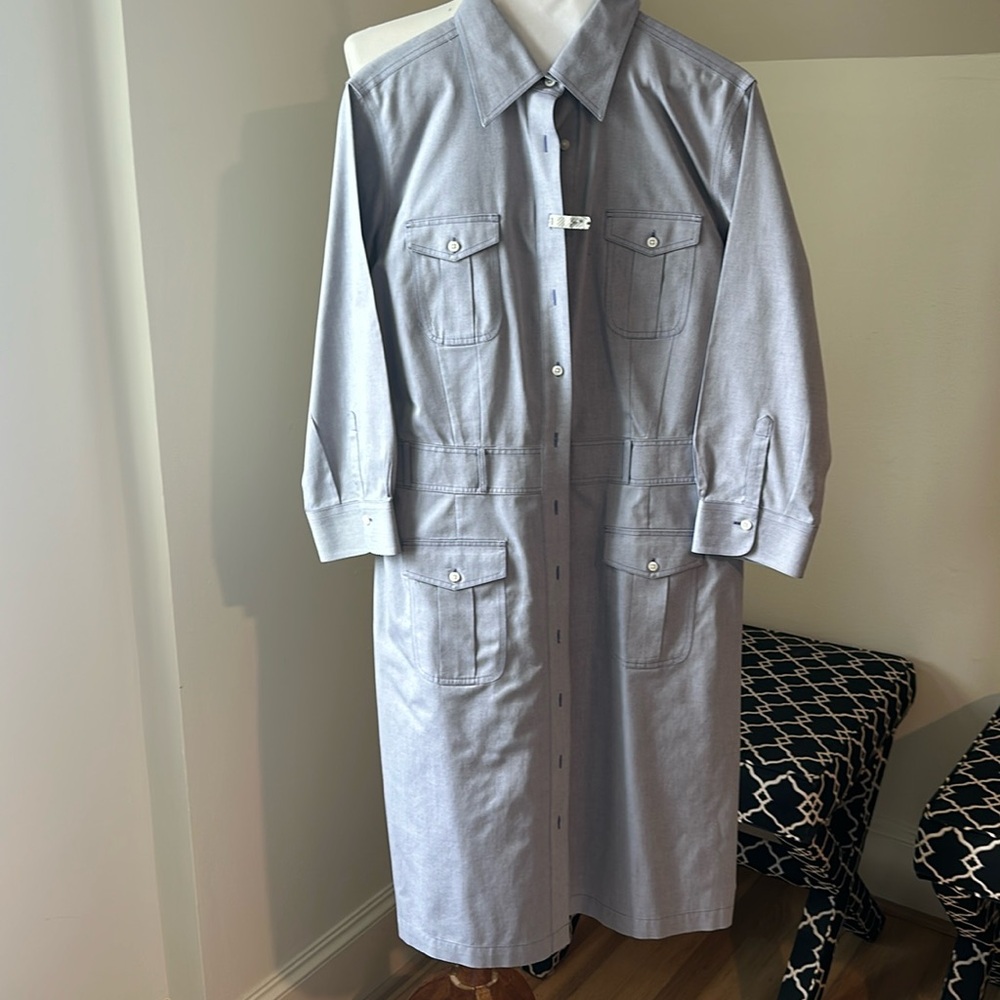 Brooks Brothers 100% blue cotton dress.